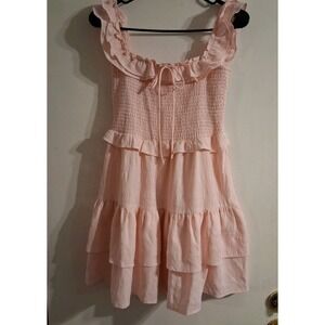 Vintage Y2K Pink Babydoll Mini Dress Fairy Coquette EUC M